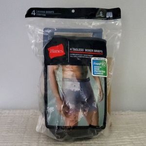 Hanes 4 Pack Tagless Boxer Briefs comfortflex men's Small